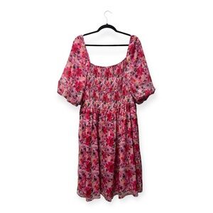 Jess Lea Floral Pink Midi Dress